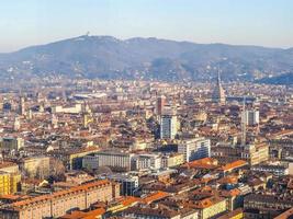 HDR Aerial view of Turin photo