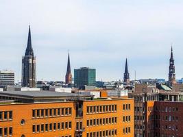 HDR Hamburg skyline view photo