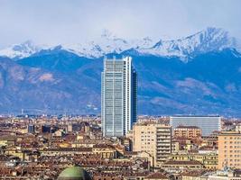 HDR Aerial view of Turin photo