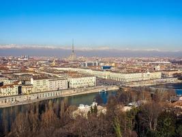 HDR Aerial view of Turin photo