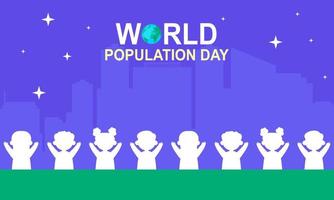 ilustración, cartel o pancarta del día mundial de la población vector