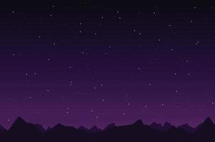 Starry Purple Night Sky Star Vector Illustration for Universe Space Astronomy Education or Background Graphic Element