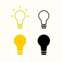 Light Bulb Lamp Icon Vector Illustration