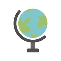 Globe illustration in minimal cartoon style vector