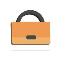 3d businessman briefcase in minimal cartoon style vector