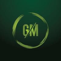 GM MG initial based Alphabet icon logo. vector