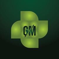 GM MG initial based Alphabet icon logo. vector