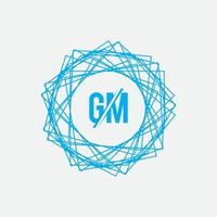 GM MG initial based Alphabet icon logo. vector