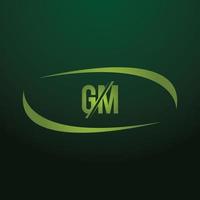 GM MG initial based Alphabet icon logo. vector