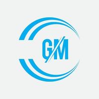 GM MG initial based Alphabet icon logo. vector