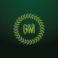 GM MG initial based Alphabet icon logo. vector