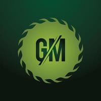 GM MG initial based Alphabet icon logo. vector