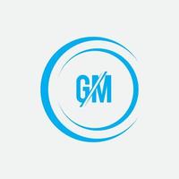 GM MG initial based Alphabet icon logo. vector