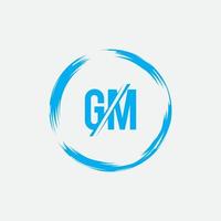 GM MG initial based Alphabet icon logo. vector