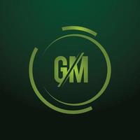 GM MG initial based Alphabet icon logo. vector