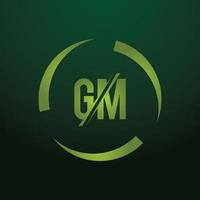 GM MG initial based Alphabet icon logo. vector