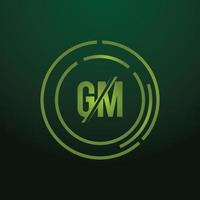 GM MG initial based Alphabet icon logo. vector