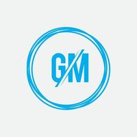 GM MG initial based Alphabet icon logo. vector