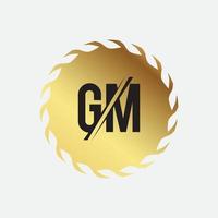 gm mg logotipo de icono de alfabeto basado en inicial. vector