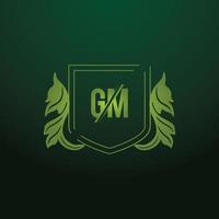 gm mg logotipo de icono de alfabeto basado en inicial. vector