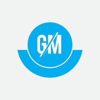 GM MG initial based Alphabet icon logo. vector