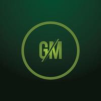 GM MG initial based Alphabet icon logo. vector