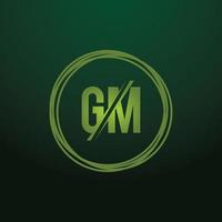 GM MG initial based Alphabet icon logo. vector