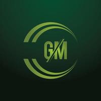 GM MG initial based Alphabet icon logo. vector