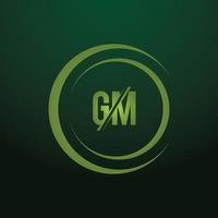 GM MG initial based Alphabet icon logo. vector