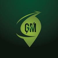 GM MG initial based Alphabet icon logo. vector
