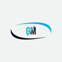 GM MG initial based Alphabet icon logo. vector