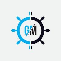 GM MG initial based Alphabet icon logo. vector