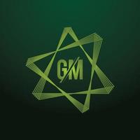 GM MG initial based Alphabet icon logo. vector