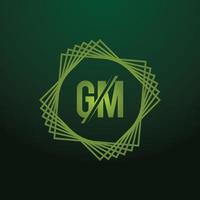 GM MG initial based Alphabet icon logo. vector