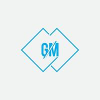 GM MG initial based Alphabet icon logo. vector