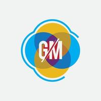 GM MG initial based Alphabet icon logo. vector