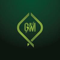 GM MG initial based Alphabet icon logo. vector
