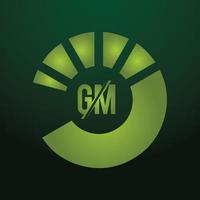 GM MG initial based Alphabet icon logo. vector