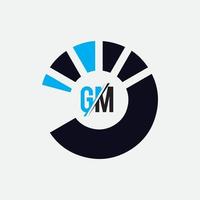 GM MG initial based Alphabet icon logo. vector