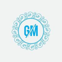 GM MG initial based Alphabet icon logo. vector