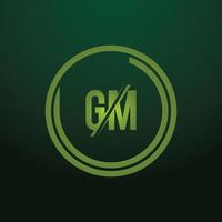 GM MG initial based Alphabet icon logo. vector