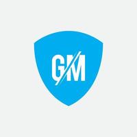 GM MG initial based Alphabet icon logo. vector