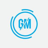 GM MG initial based Alphabet icon logo. vector