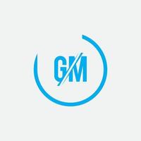 GM MG initial based Alphabet icon logo. vector