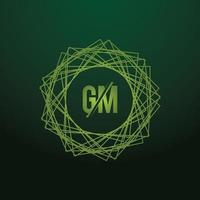 GM MG initial based Alphabet icon logo. vector