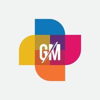 GM MG initial based Alphabet icon logo. vector