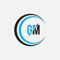 GM MG initial based Alphabet icon logo. vector