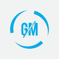 GM MG initial based Alphabet icon logo. vector