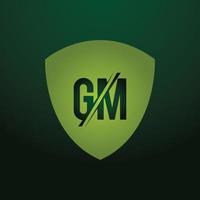 GM MG initial based Alphabet icon logo. vector