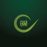 GM MG initial based Alphabet icon logo. vector